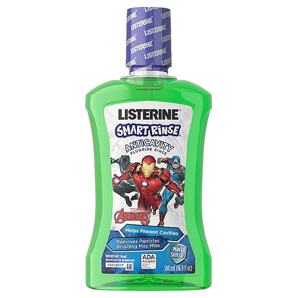 Listerine Smart Rinse Kids Anticavity Fluoride Mouthwash - Mint - 500mL